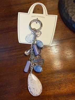 Chico’s Blue & Lavender Bead Bag Charm New!